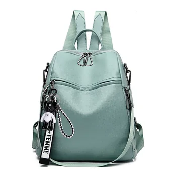 Rygsæk med stor kapacitet blødt læder rygsæk 2020 ny dame rejse taske luksus designer pige multifunktionelle skole taske mian