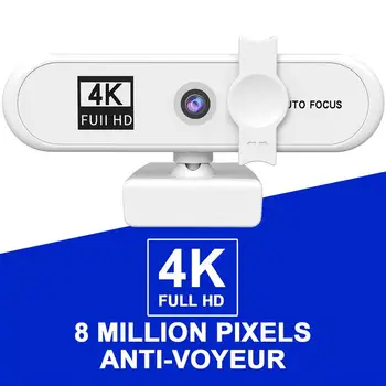 4K Webcam Full HD 1080P 2K Computer Autofokus Web Cam 120 Grader Live Streaming Widescreen Webcam til at Kalde Konferencer