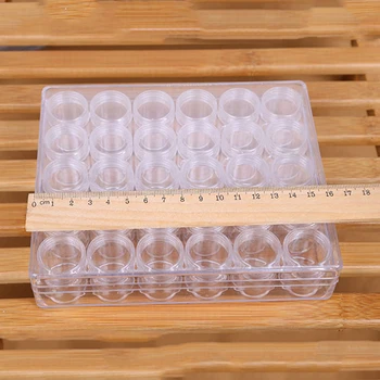 6g Plast creme løs pulver, gennemsigtig emballage boks kompression maske boble flaske