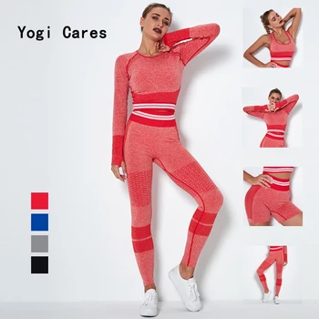 2021 Kvinder Yoga Sæt Høj Talje Yoga Bukser Mave Kontrol Blotte Følelse Yoga Shorts Træning Sportstøj Fitness Fitness Tøj