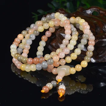 Naturlige Xinjiang Guld Jade 6mm 108 Perler Elastisk Armbånd Tilbehør DIY Fashion Hånd Strikket Amulet Kvinder og Lykke Smykker
