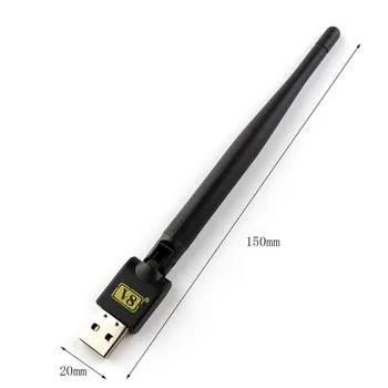 For Befrier V7 V8-serien digital satellit-receiver og TV-set-top-boks stabilt signal BEFRIER USB-WiFi, med antenne