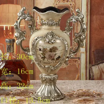Europæiske retro hjem pynt, dekoration i stuen keramik dekoration harpiks vase blomst arrangement luksus blomst smykker