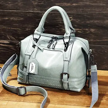 Nye Stil, Høj Kvalitet Læder Håndtaske Hign Kapacitet Vintage Kvast Skulder Tasker Til Kvinder Bæltespænder Shopping Tote Bolsa