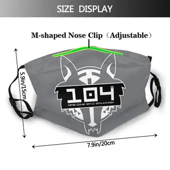 104: e Wolf Pack Bataljon Logo Masque Beskyttelse Star Wars Adulte Ansigt Maske Med Filtre