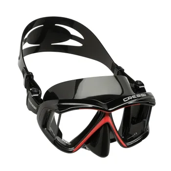 Cressi PANO 4 Bred Udsigt Dykning Maske Silikone Nederdel Tre-Linse Panorama Dykker Maske, Snorkel for Voksne