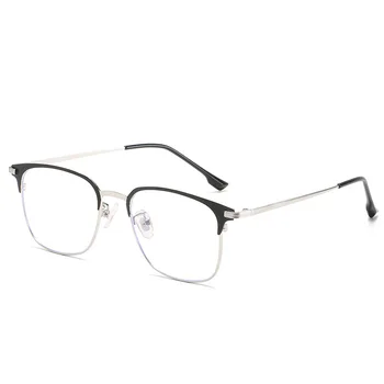 Elbru Vintage Business Mænd Nærsynet Briller Mandlige MetalGlasses Ramme Anti Blå Lys Briller Med Dioptrier -1.0 -2.0 -3.0 -3.5