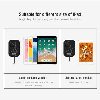 NILLKIN Ultra-tynd Trådløse Oplader Adapter Til iPad Luft iPad mini Magic Tag Plus Trådløs Opladning Modtager Kabel Til iPad Pro