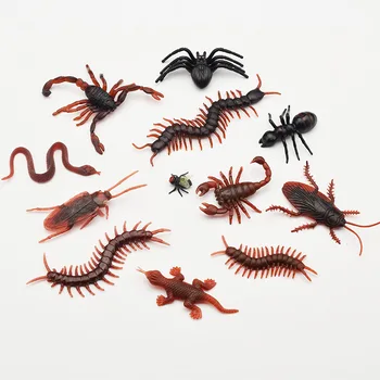 100PCS Sjov Sjove Trick Joke Legetøj Særlig Naturtro Model Simulering Falske Gummi Kakerlak Scorpion Gecko Slange RoachesDIY Toy