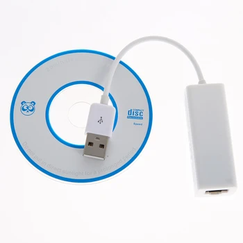 Computer USB-Ethernet-Adapter, Usb 2.0 netværkskort USB til Ethernet RJ45 Lan Gigabit-Internet til Windows 7/8/10 Med USB-Drev