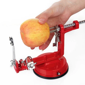 3 i 1 Rustfrit Stål hånd-forkrøppet Frugt Skrællekniv Med klipning Apple Skrællekniv Pålægsmaskine Maskine Køkken Værktøjer, 30*10*13CM