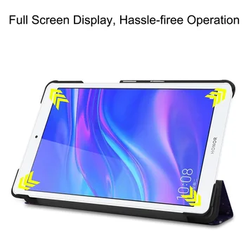 Læder taske til Huawei MediaPad T5 8.0 JDN2-W09/AL00 Fundas M5 Lite 8.0 Tablet Flip Stå Cover til Huawei Honor Pad 5 8.0 Sag