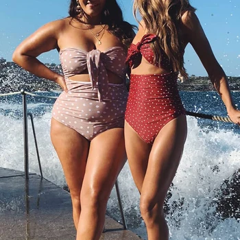 Conmoto Sommer, Strand og Ferie Kvinder Ét Stykke Badedragt Søde prikkede Knude Badning Suit Female Hule ud Push up Monokini