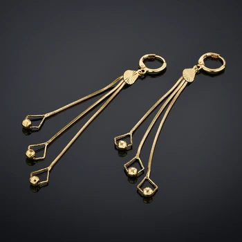 Vintage Guld Farve Lang Kvast Drop Øreringe til Kvinder Geometriske koreanske Brude Dingle Øreringe, Mode Smykker Oorbellen 2020