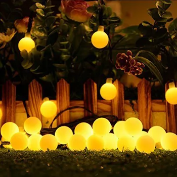 Sol Opladning LED String Fe lys Vandtæt Udendørs Have lamper Græsplæne lampe Hoilday Part Jul Bryllup Dekoration