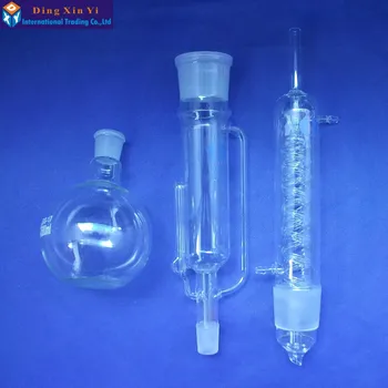 150 ml/250 ml/500 ml Lab Glas Soxhlet kondensator og emhætte krop med sammenrullet/bulbed,Laboratorium Glas Kit