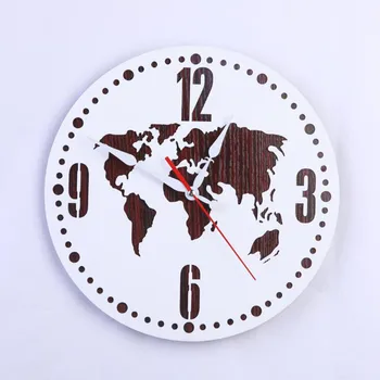 Europæiske minimalistisk verdenskort wall clock moderne mode akryl væg ur quartz wanduhr tavs klok væg ure, home decor