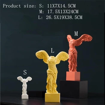 Nordiske Gudinde For Sejr Statue Harpiks Malet Karakter Skulptur Hjem Stue Kontor Indretning Figur Desktop Ornament Sculp