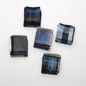 6stk Solid Plaid Pocket Square Mænd Lommetørklæde Paisley Casual Lommetørklæder Til mænd Passer til Popular Høj Kvalitet Til Herrer 43x43cm