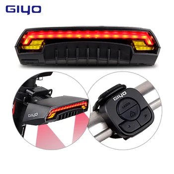 GIYO Cykel blinklys, Lys Cykel Bageste Hale Tilbage Laser-Lampe MTB USB-Genopladelige LED-Cykling Lanterne for Cykel-Tilbehør