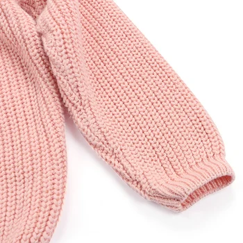 1-5Yrs Vinteren Børn Piger strikket Fleece Pullover Sweater Bomuld Autmn Børn langærmet Toppe Udstyr 2020