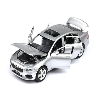 HOBEKARS 1:32 Diecast Model Bil Simulering S90 Metal Legering legetøjsbiler Med Lyd Og Lys Trække sig Tilbage For Børn Gaver