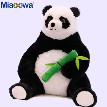 1pc 50cm Fat Tegnefilm Panda Krammede Bambus Plys Legetøj til Børn Kawaii Bløde Dyr Dukke Børn Kawaii Gave Piger Dejlig Pude