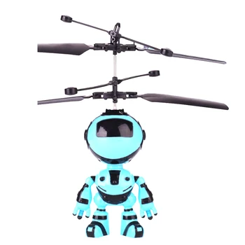 Med LED-Lys Gave Spil Infrarød Induktion Udendørs Robot Design Flying Kids Mini Drone RC Helikopter Legetøj Hånd Kontrol