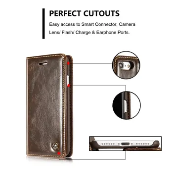 Vintage Læder Tegnebog Case for Huawei P10 Plus Magnetisk Flip Stå Telefonens Cover til iPhone 11 Pro Max antal XS-XR-X 8 7 6 6S Plus 5 SE