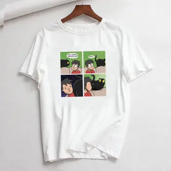 2020 sommeren kvindelige tegneserie kat shirt kort ærme casual Ulzzang kawaii Harajuku album direct mail retro kvindelige T-shirt