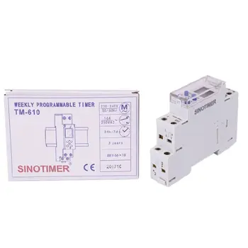 TM610 220V/110V kontaktur Enkelt Modul DIN Skinne 7 Dage 24 Timer Programmerbar Drop shipping
