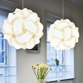 DIY Puslespil Lampeskærm Kreative Puslespil Lampe Moderne Lampeskærm Lampe Dække Loft Lysekrone Pendel Dække Home Decor