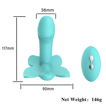 Slid Dildo Vibrator Sex Legetøj til Kvinder Orgasme Masturbator G Spot Stimulere Klitoris Fjernbetjening Trusser Vibratorer Voksen Sex Legetøj