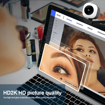 2K HD Webcam Video Online Undersøgelse CMOS Web-Kamera med Fyld Lys Undervisning Konference USB-Mikrofon, PC, Computer, Kamera Til Bærbar computer