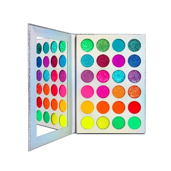 Skær Eyeshadow Palette Selvlysende Glitter Øjenskygge Kosmetik Kit 24 Farver