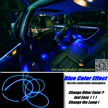 Interiør Omgivende Lys Tuning Atmosfære Fiberoptiske Band Lys For Renault Clio / Lutecia Inde Dør Panel belysning Ombyg