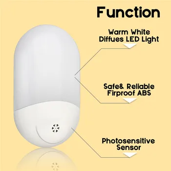 Smuxi AC 100-240V LED PIR bevægelsesføler Smart Nat-Lys til Badeværelse Hjem Lampe Belysning Pære OS UK EU Plug Varm Hvid