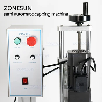 ZONESUN DDX-450 El-Skrivebord Loft Maskine Til Plast Glas Flaske 10-50mm Stærke Moment at Trykke på Maskine