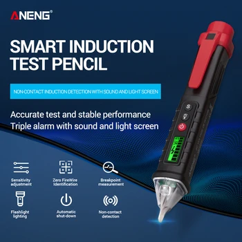 ANENG VC1010 Digital Spænding Detektorer Ikke-Kontakt Pen Tester Meter 12-1000V Volt Nuværende Elkedel Test Blyant
