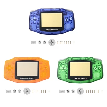 Gennemsigtig Komplet Sæt Tilfælde Dække Rammen Reservedele Kit Til Nintendo GameBoy Advance GBA Au13 19 Droship