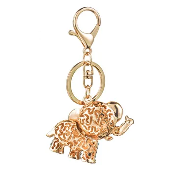 RE Cute 3D Elefant Crystal Bil Nøgle kæde Kvinder Bag Charms Nøgleringe På Posen Elefanter Nipsting nøgleringe accessories J3035