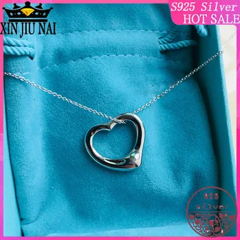Nye 925 Sterling Sølv Lucky Heart Halskæde I Klassisk Charmerende Skønhed Vedhæng Underkonto Vedhæng