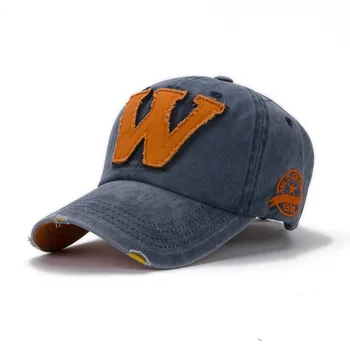 Bogstavet W Snapback Cap Broderi Vintage Baseball Hat til Kvinder, Mænd Justerbar Visor cap