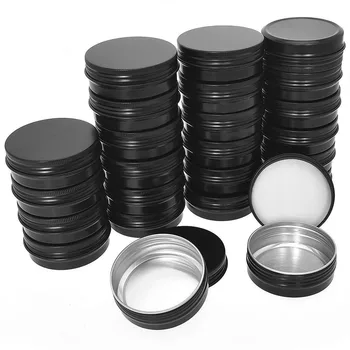CHFL Aluminium Dåser - 40 Pack 1 ounce / 30G Runde Metal, Tin Container skruelåg Dåser Kosmetiske prøvebeholdere Lys Rejse i T