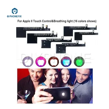 LED Lysende Logo Lys til iPhone 6 6S 7 7 Plus 16 Farver Touch Kontrol-LED Logo Regnbue Lys Med Åbne Værktøjer