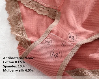Stor størrelse undertøj kvinders mulberry silke antibakteriel åndbar bomuld sexet bundløse trusser kvinder, damer trusser majtki damskie 2-4XL