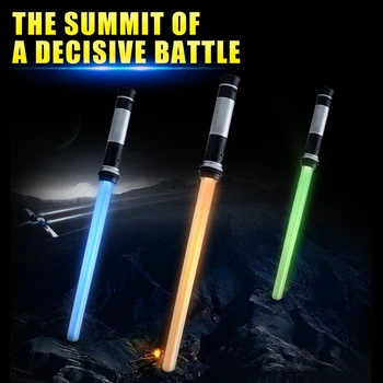 Lyssværd legetøj til børn sabel oyuncak Lysende Jedi Sabre Laser Sværd, lyser led Blinker Lightstick lyser i mørke