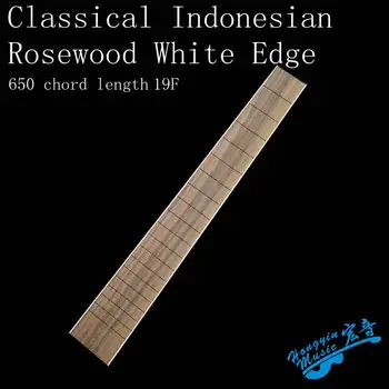 Klassisk Guitar Indonesien Palisander Hvid Kant-indpakket Fingerboard Arc-gratis Fladskærms-Guitar med at Gøre Materialet Tilbehør