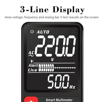 ADMS9CL EBTN Digital Multimeter 3,5 LCD-3-Linje-Display 9999 Tæller Auto Range Kapacitans, Diode, Modstand