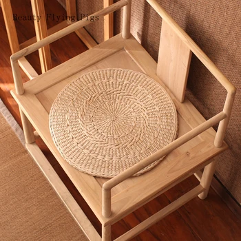 Direkte salg ny stil landlig stil halm tatami futon pude meditation tilbede Buddha gulvmåtte stol-gulvtæppe græs mat